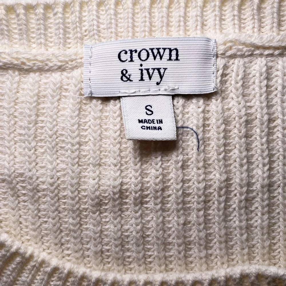 Crown & Ivy Women's Long Sleeve Dip Dyed Sweater